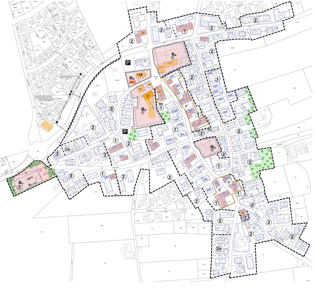 Dorfgebiet-Mauerstetten-Ortskernbebauungsplan